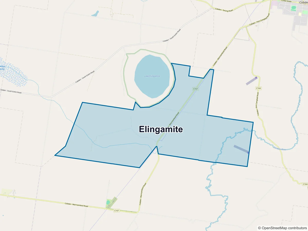 Map of Elingamite, VIC, Australia