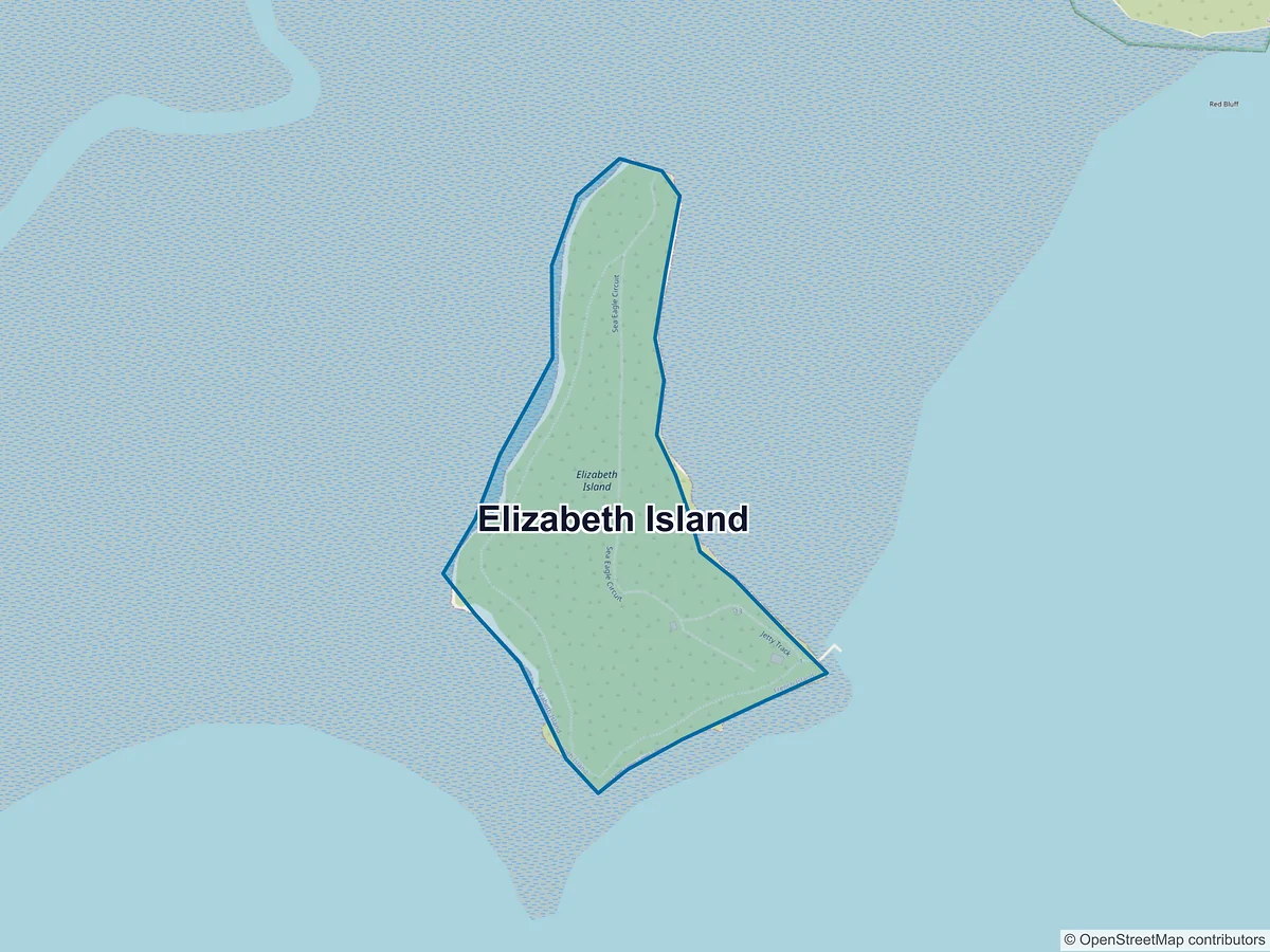 Map of Elizabeth Island, VIC, Australia
