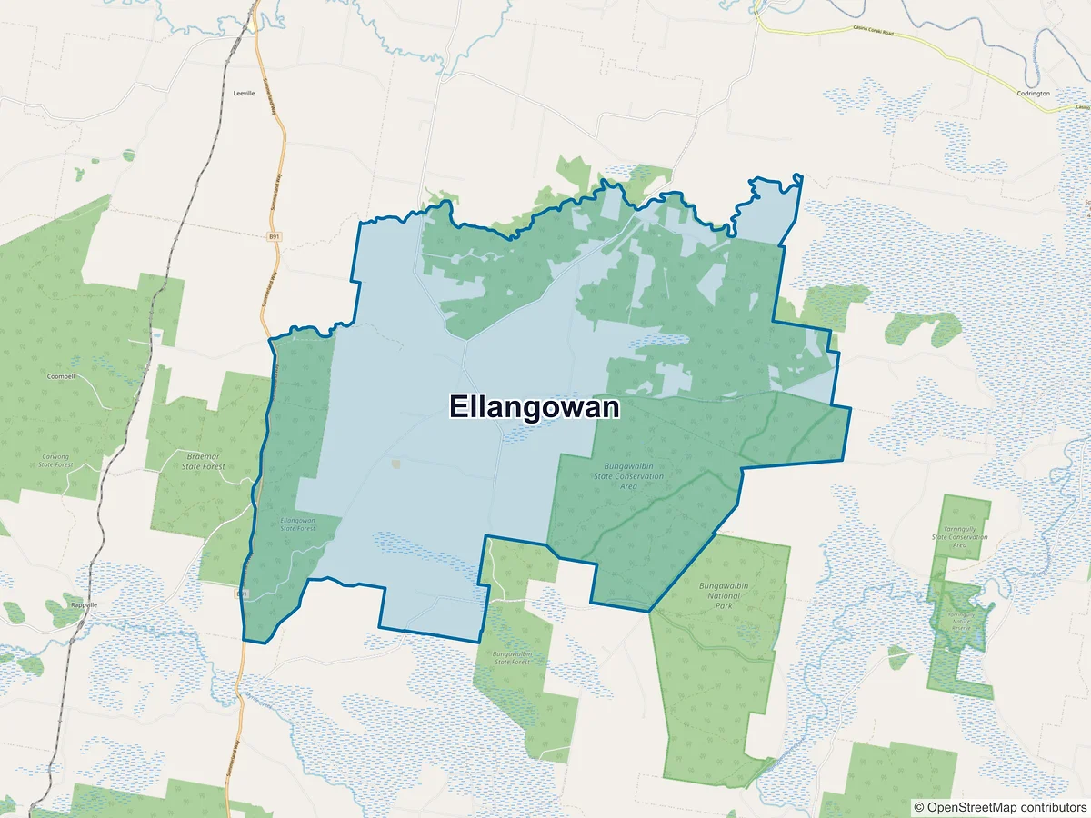 Map of Ellangowan, NSW, Australia