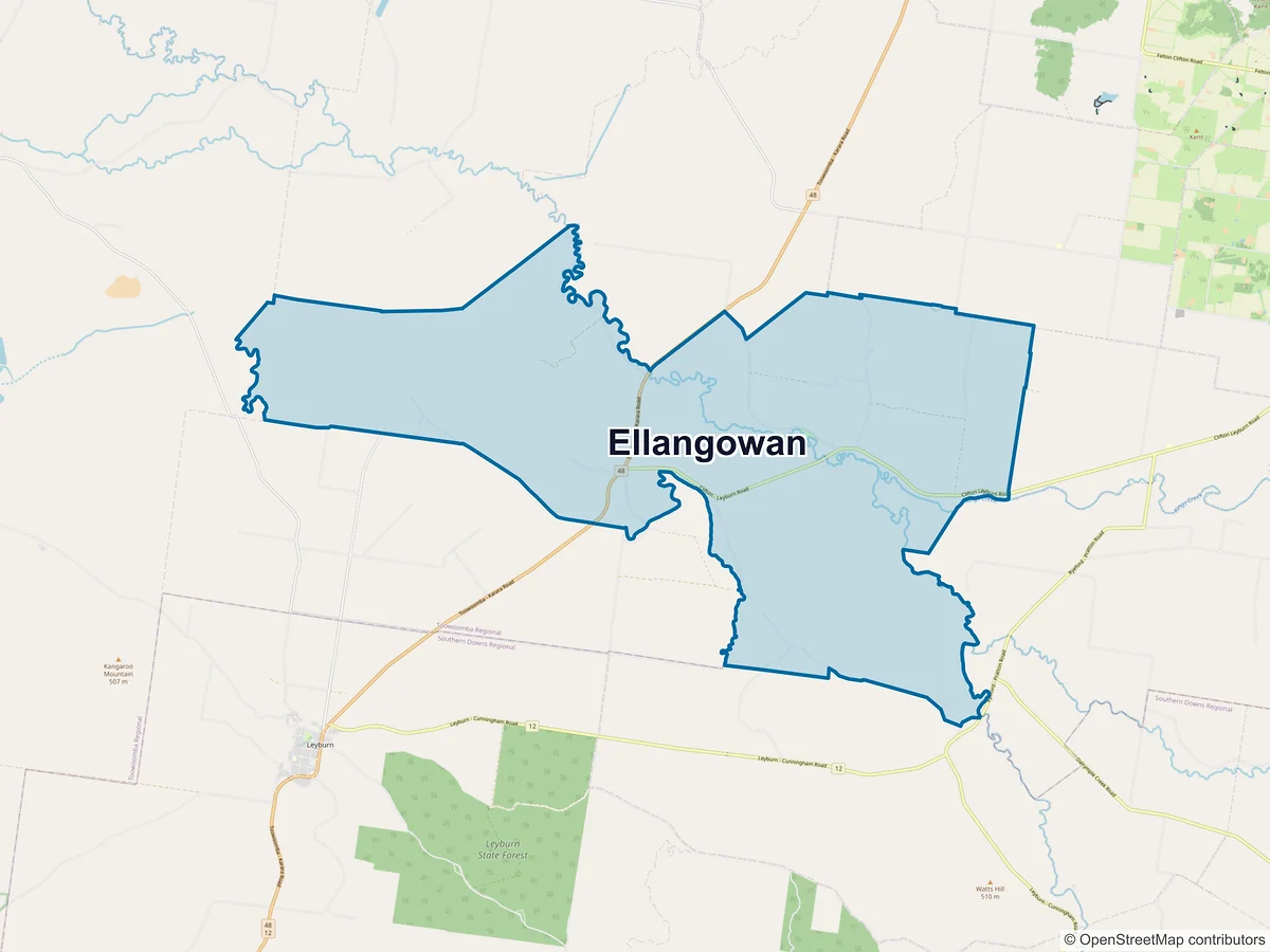 Map of Ellangowan, QLD, Australia