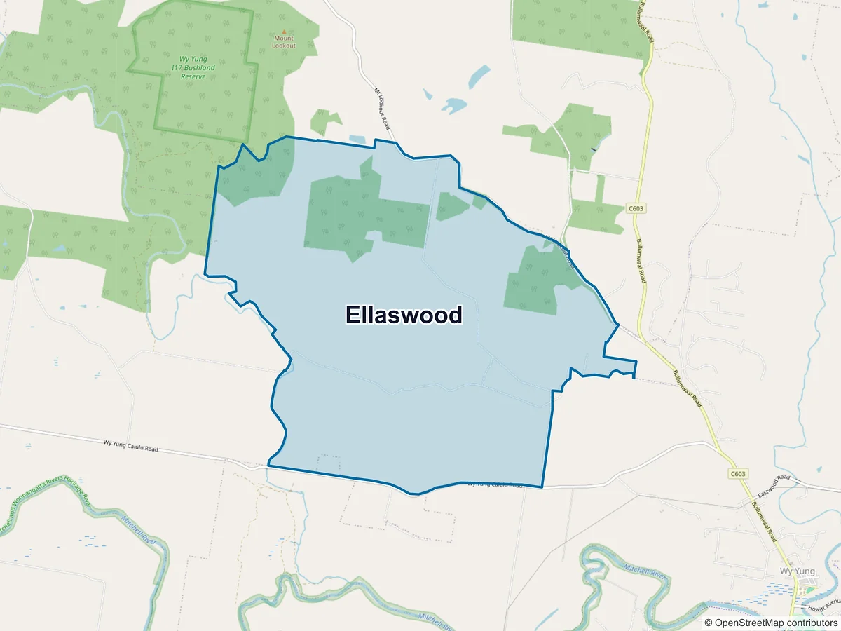 Map of Ellaswood, VIC, Australia