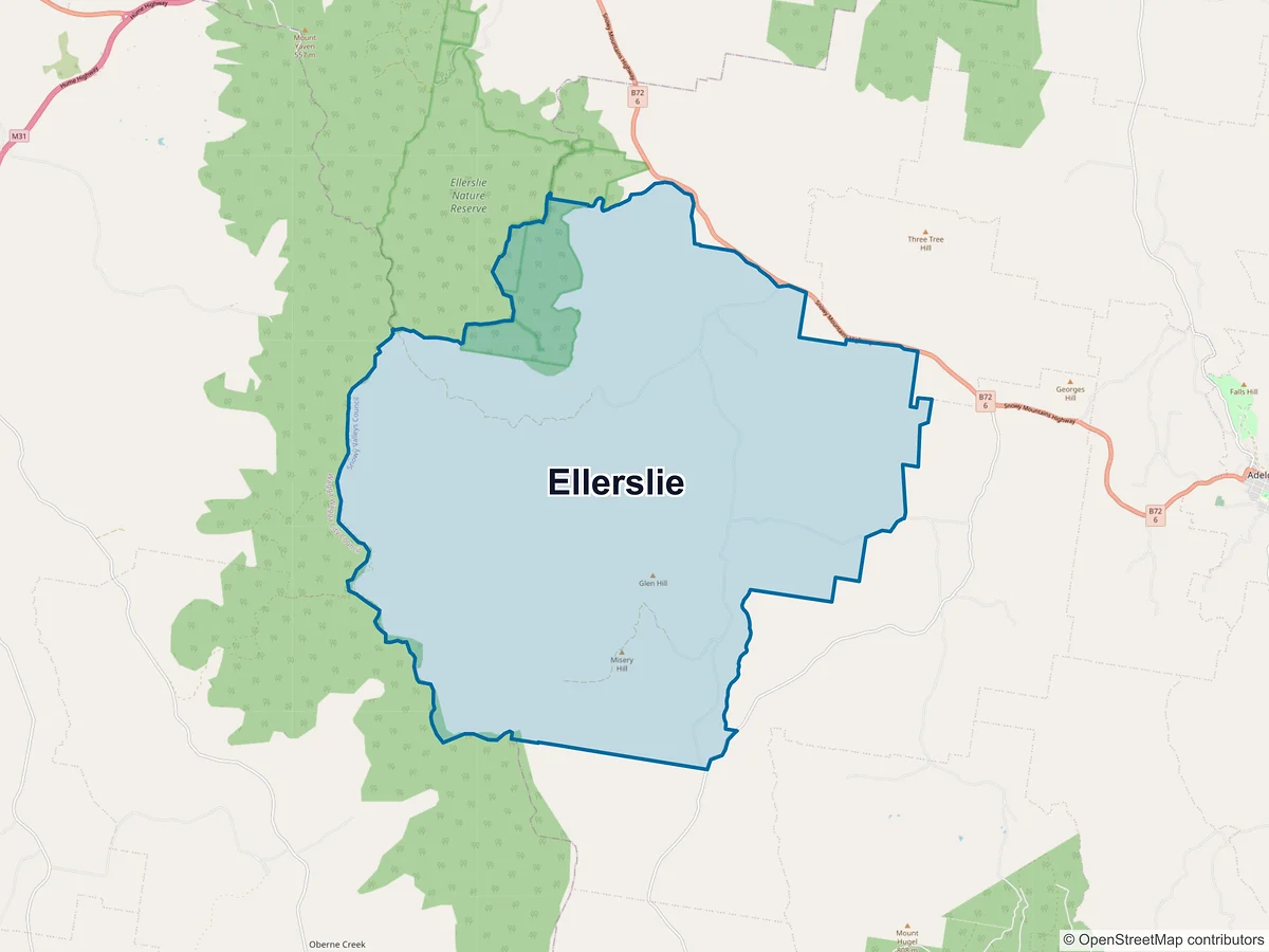 Map of Ellerslie, NSW, Australia