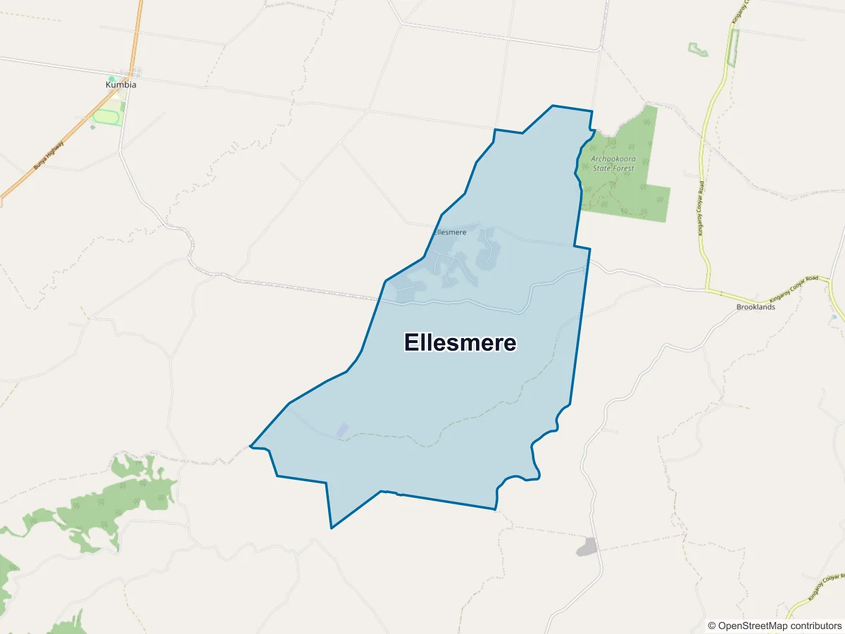 Map of Ellesmere, QLD, Australia
