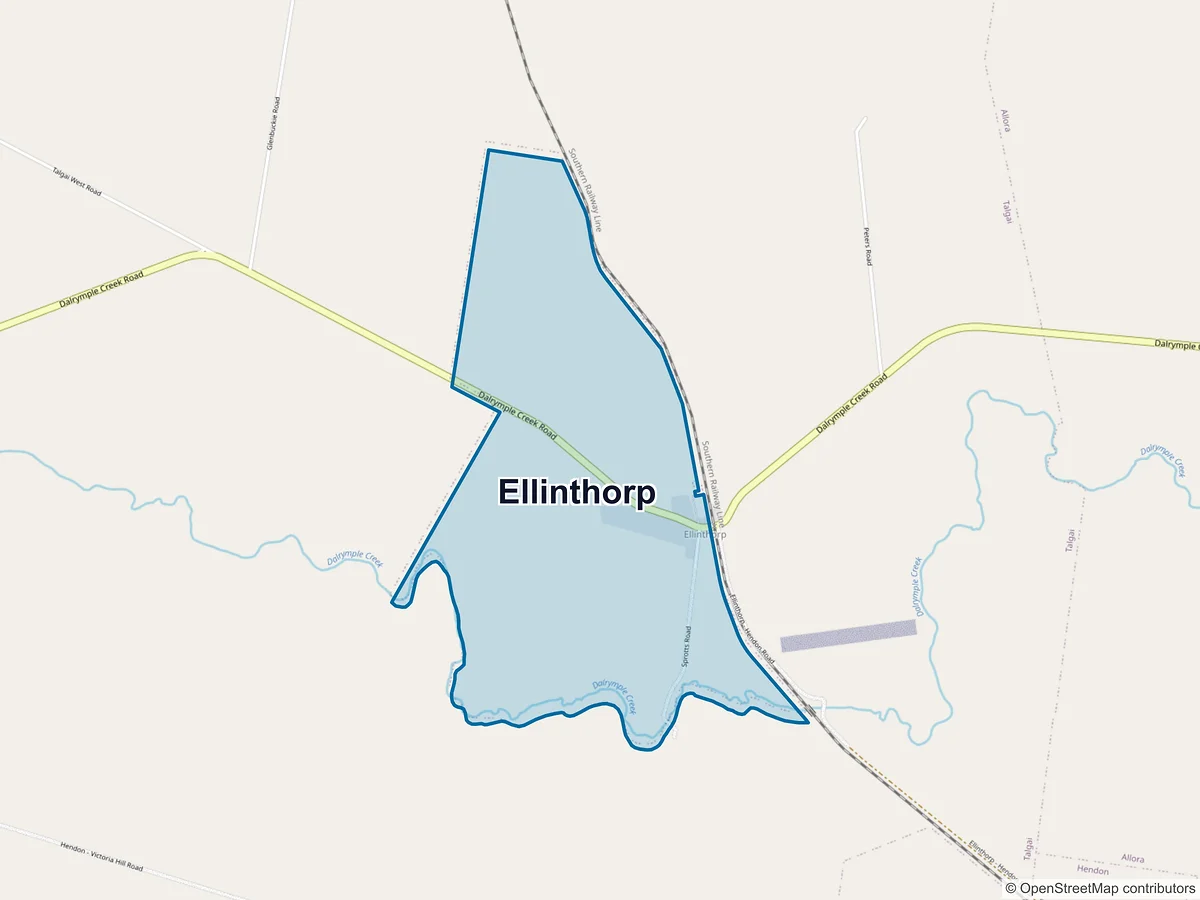 Map of Ellinthorp, QLD, Australia