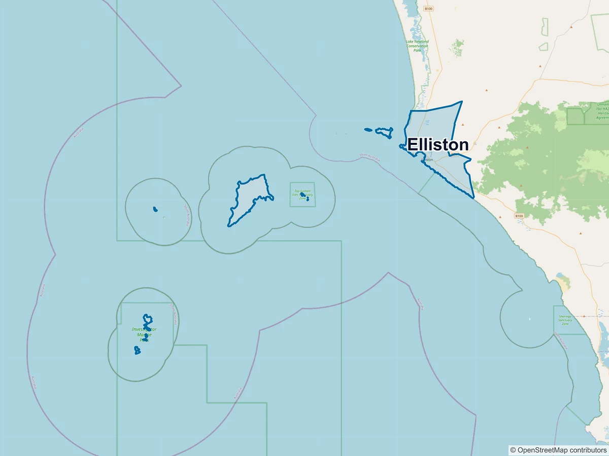 Map of Elliston, SA, Australia