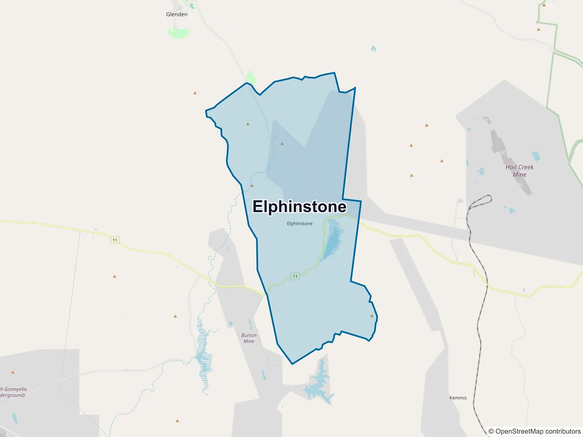 Map of Elphinstone, QLD, Australia