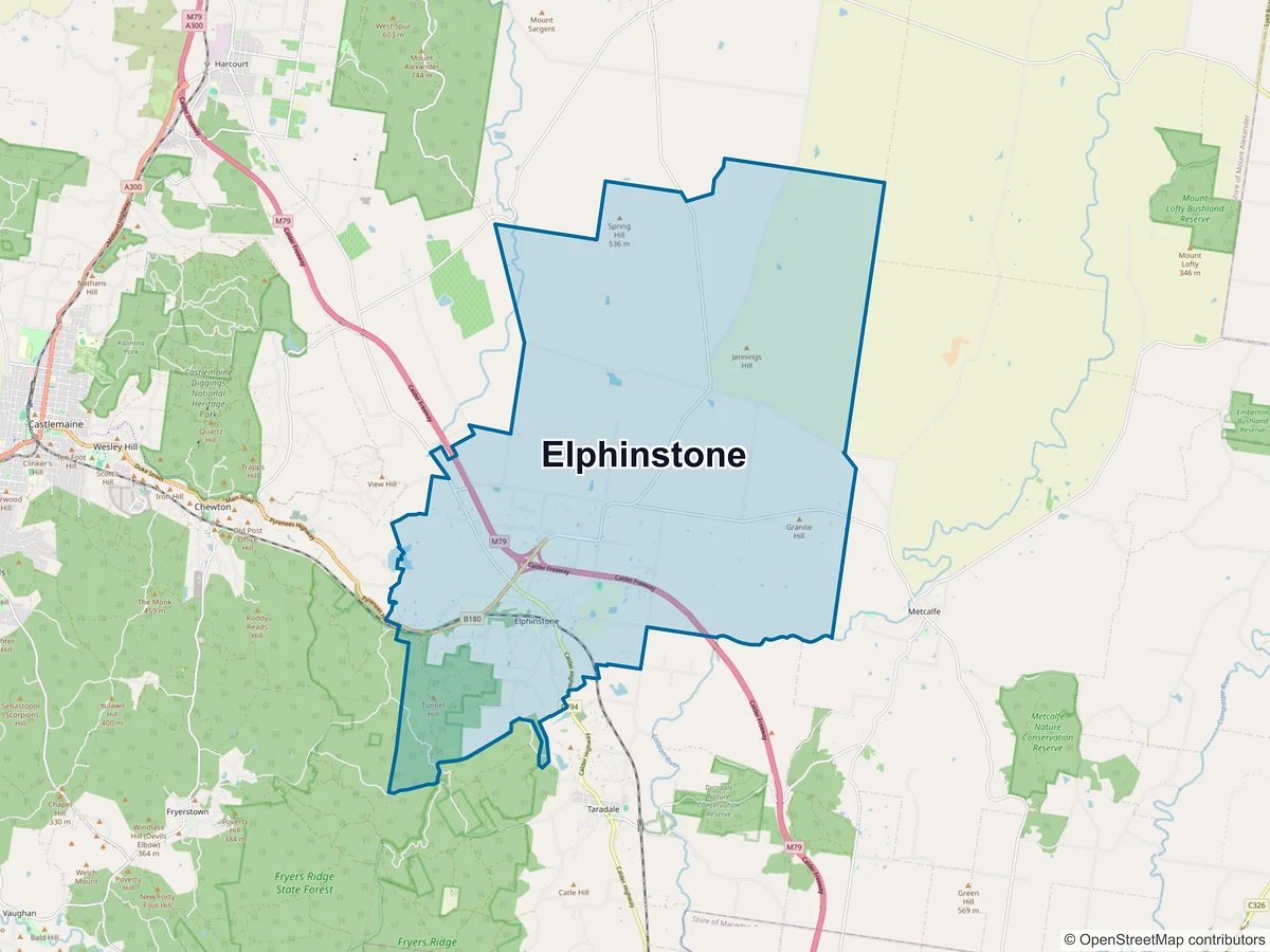 Map of Elphinstone, VIC, Australia
