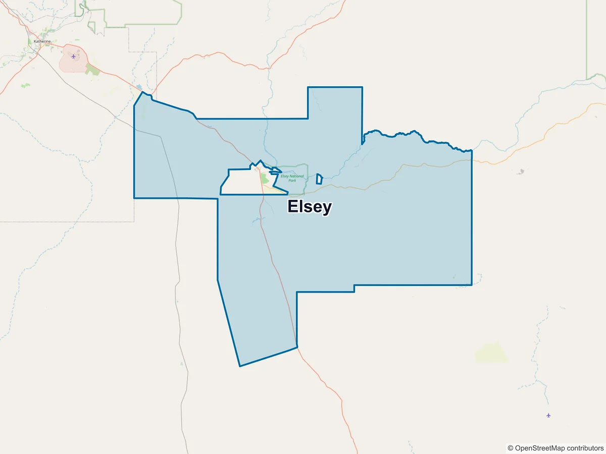 Map of Elsey, NT, Australia