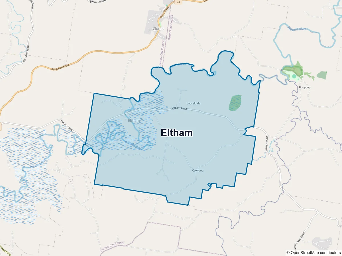 Map of Eltham, NSW, Australia