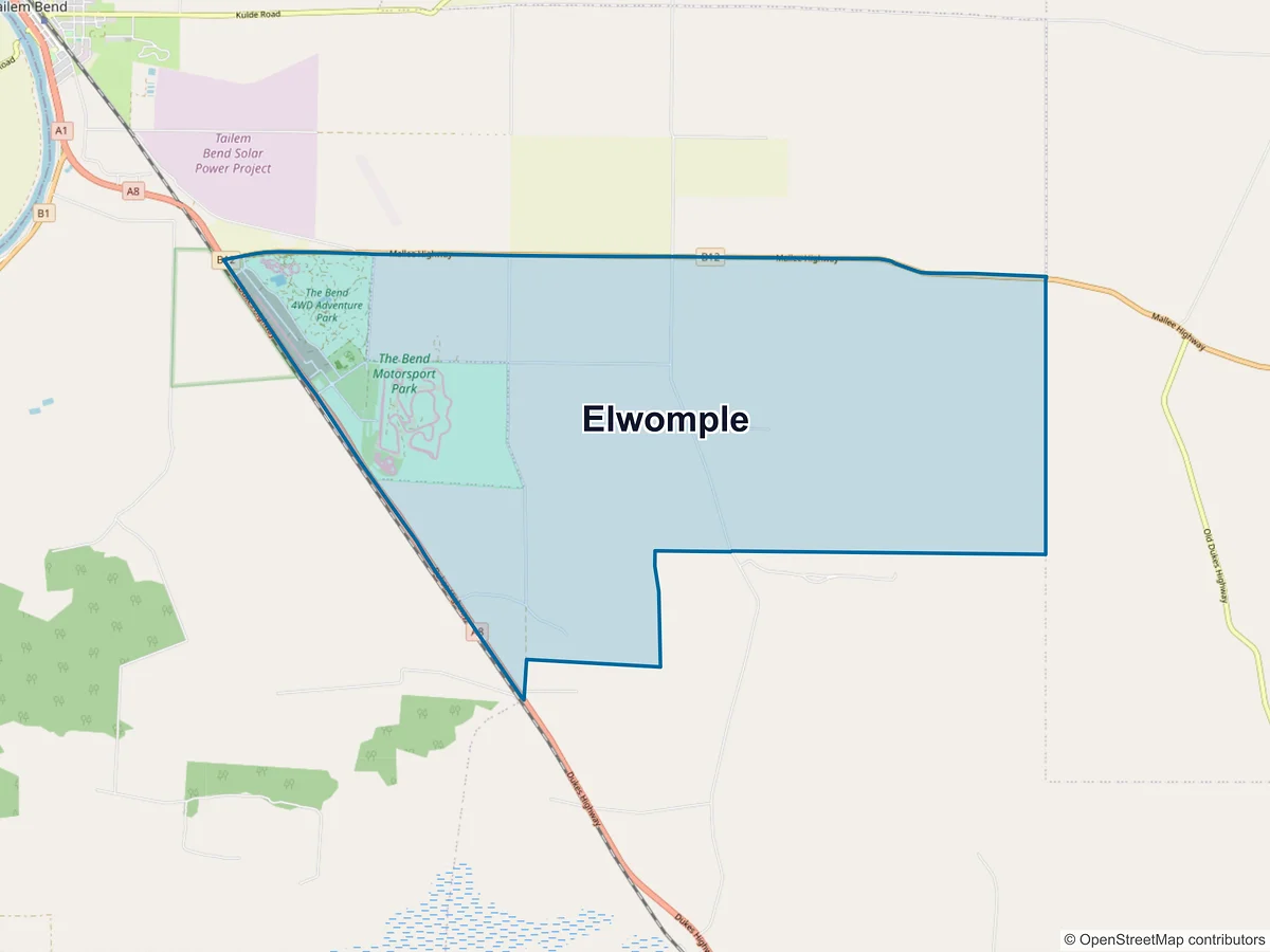 Map of Elwomple, SA, Australia