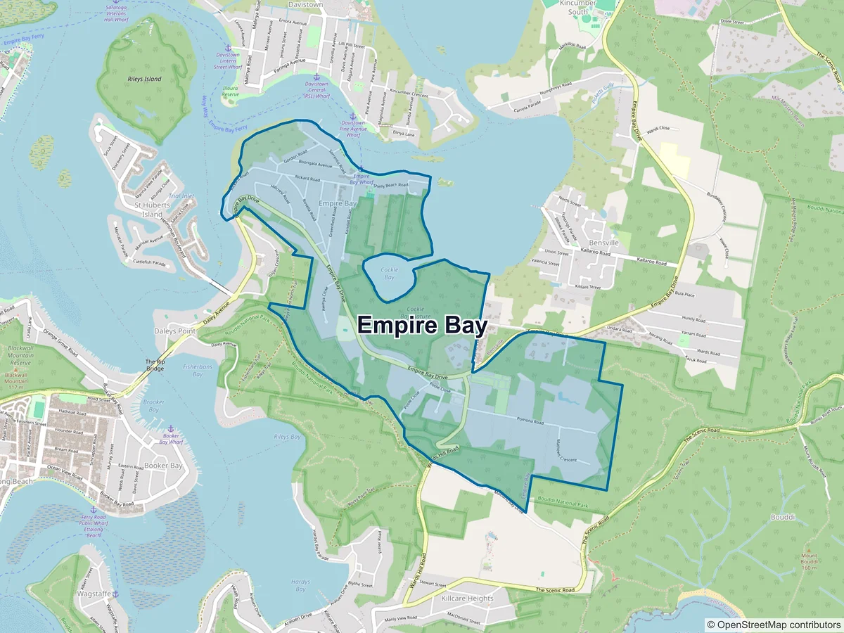 Map of Empire Bay, NSW, Australia