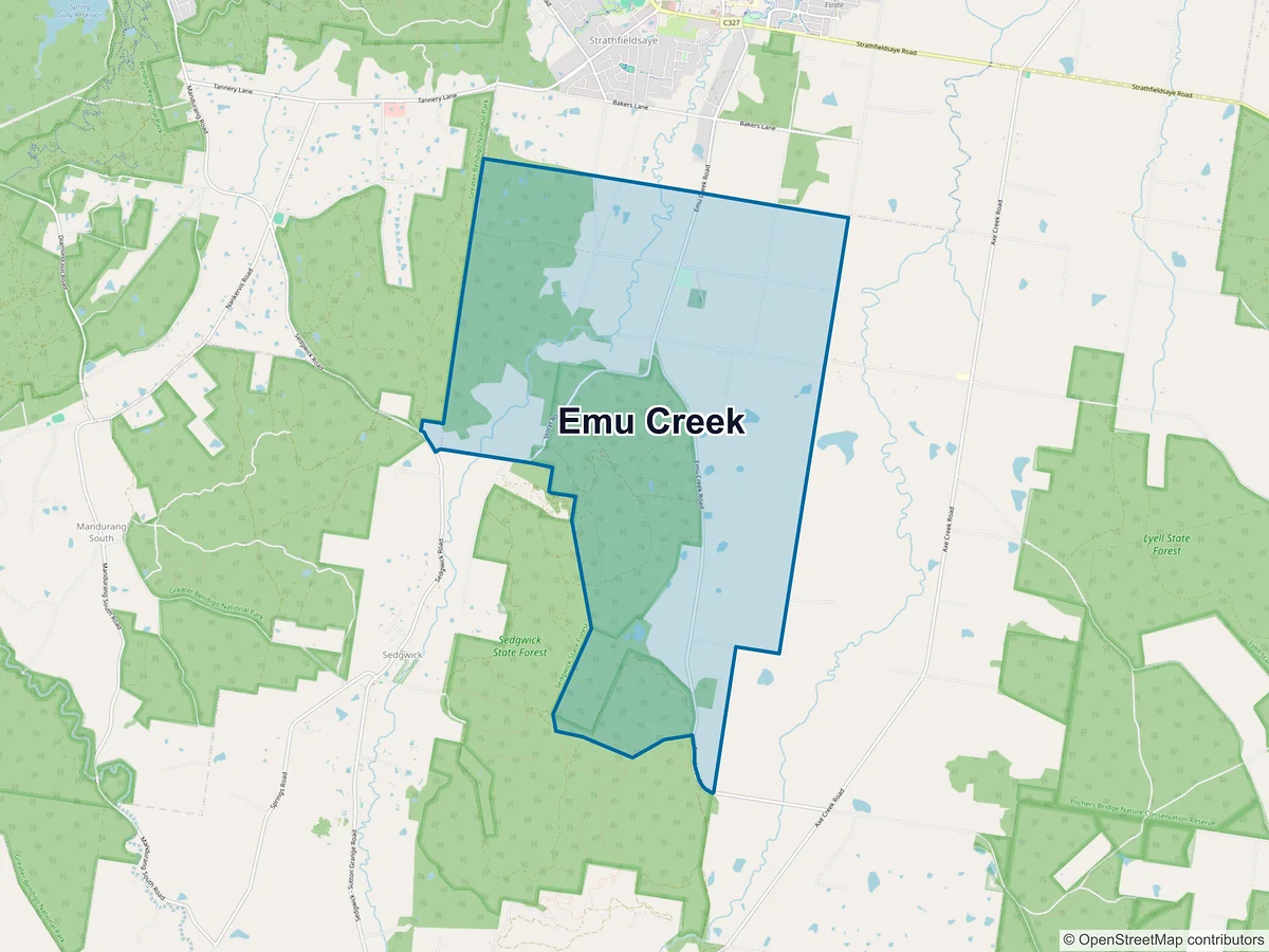 Map of Emu Creek, VIC, Australia