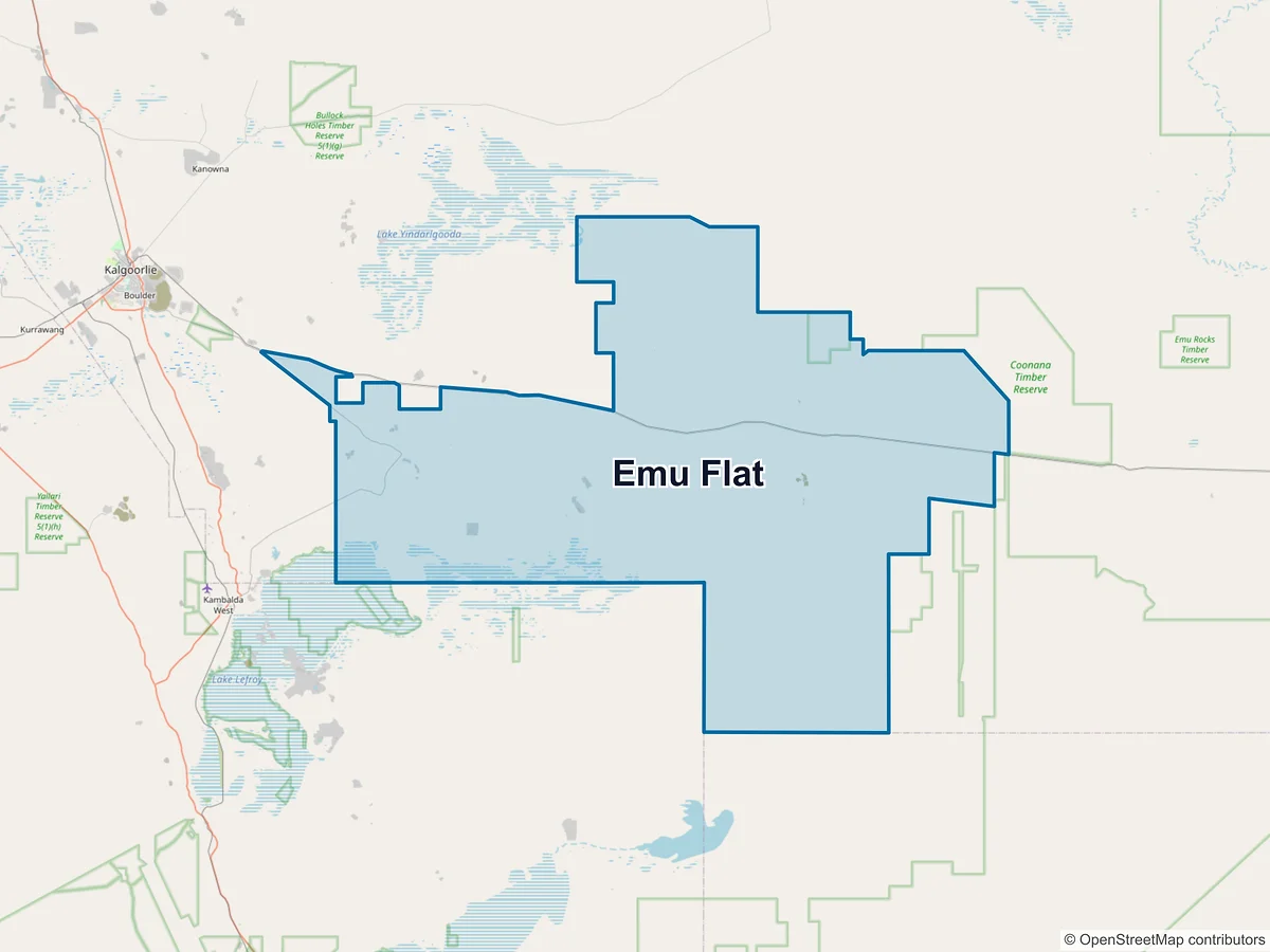 Map of Emu Flat, WA, Australia
