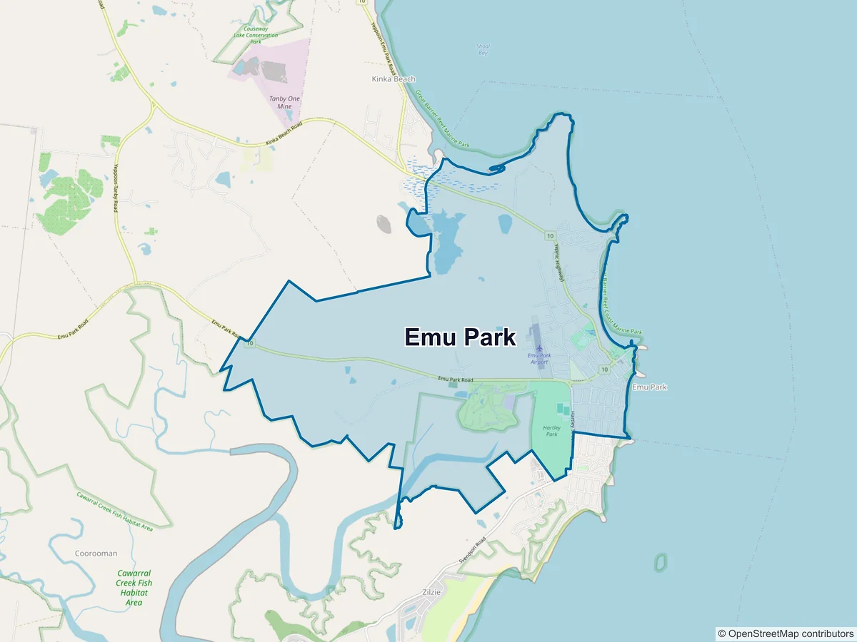 Map of Emu Park, QLD, Australia