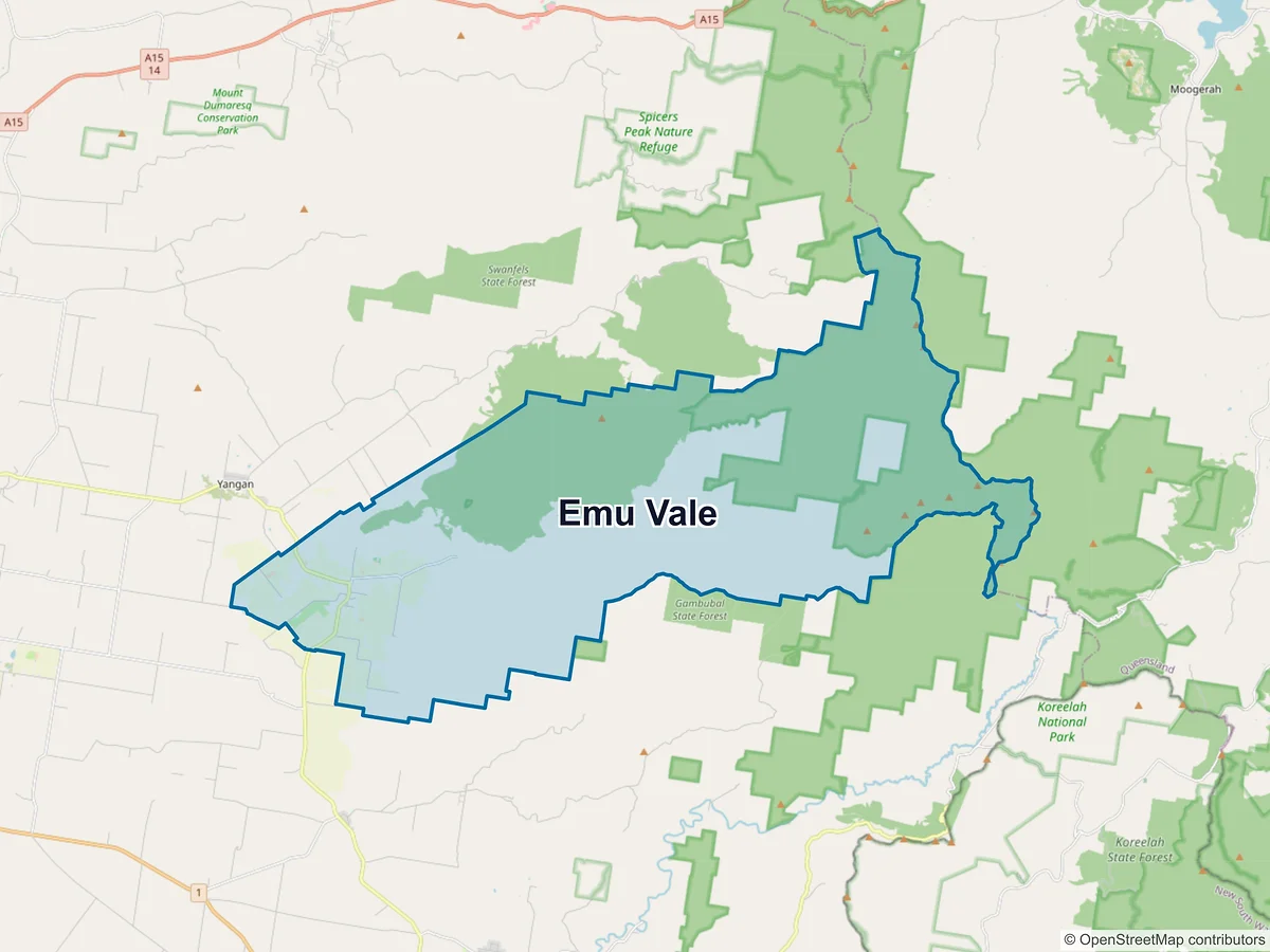 Map of Emu Vale, QLD, Australia