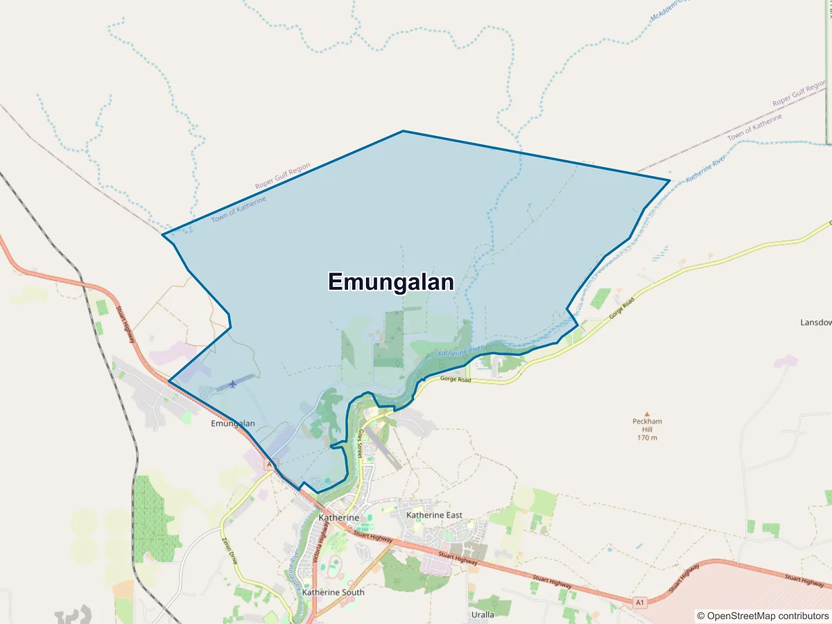 Map of Emungalan, NT, Australia