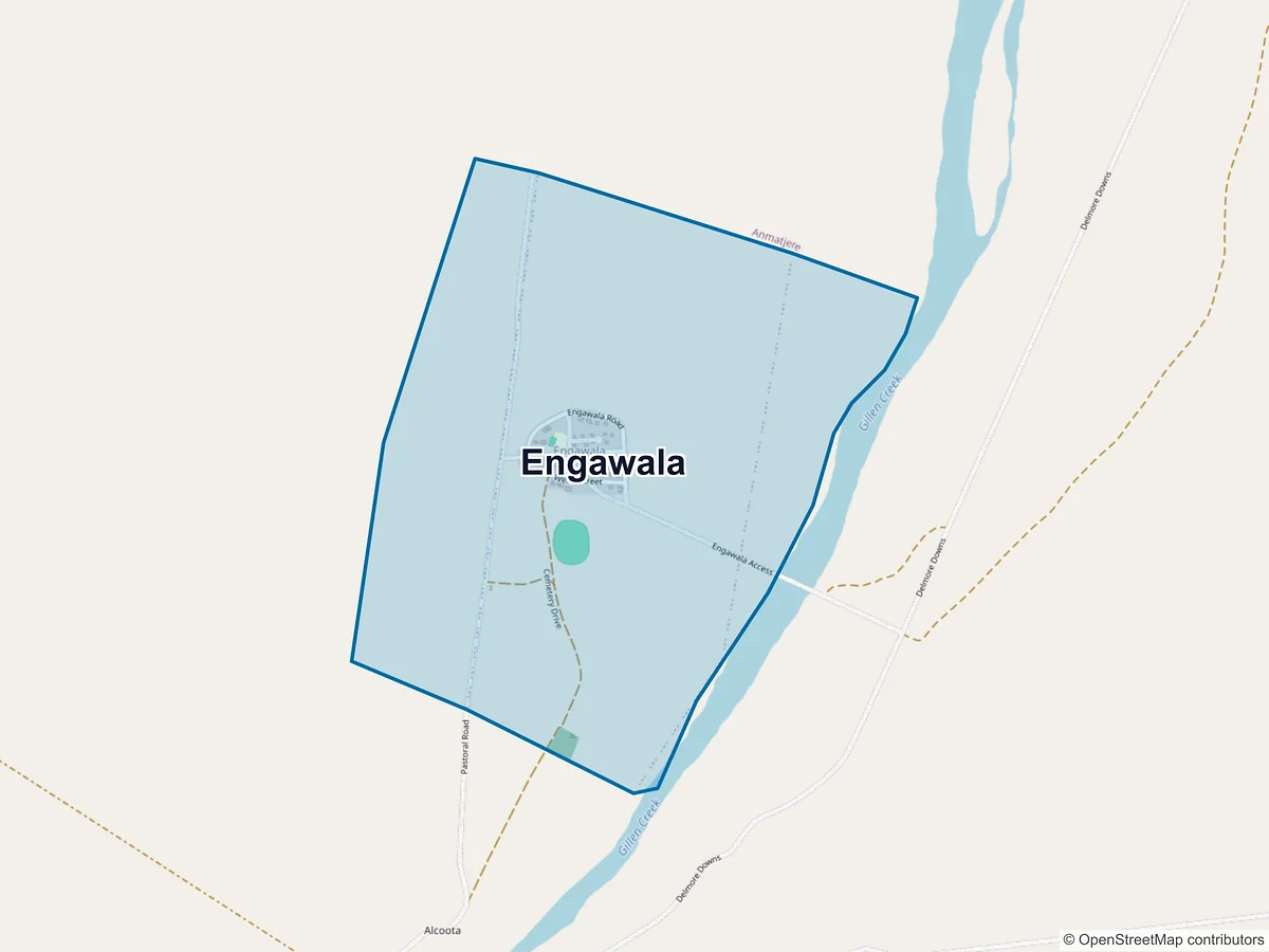 Map of Engawala, NT, Australia