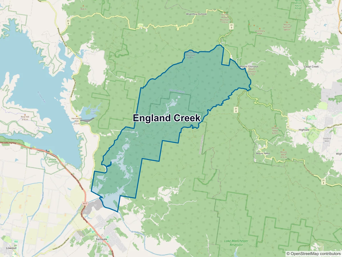 Map of England Creek, QLD, Australia