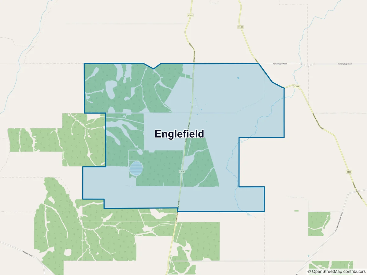 Map of Englefield, VIC, Australia