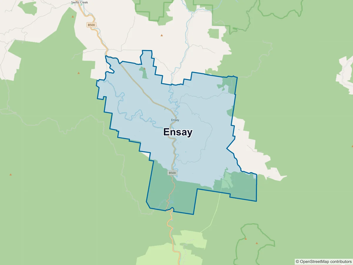 Map of Ensay, VIC, Australia