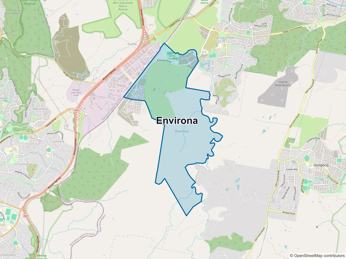 Map of Environa, NSW, Australia