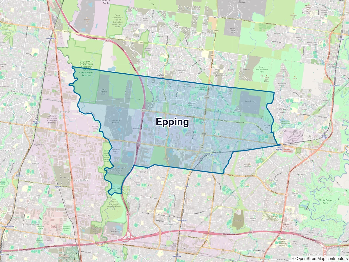 Map of Epping, VIC, Australia