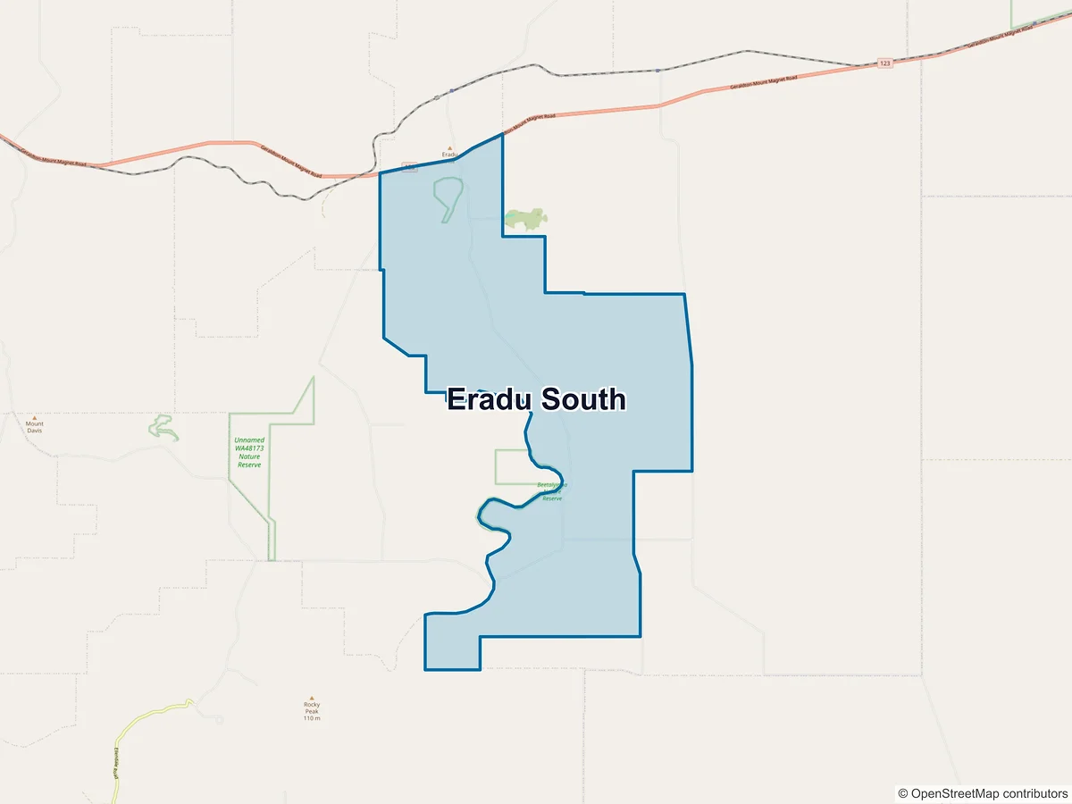 Map of Eradu South, WA, Australia