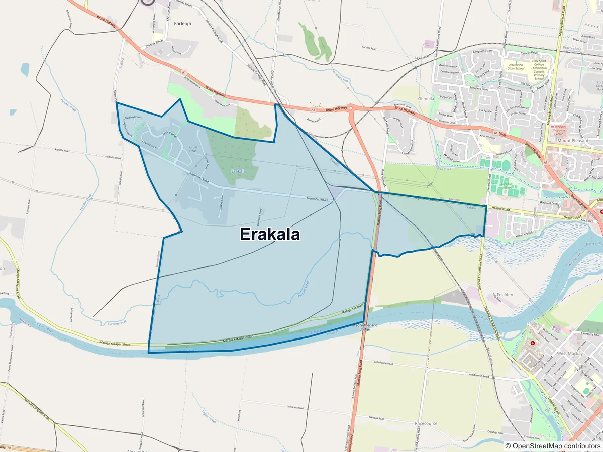 Map of Erakala, QLD, Australia