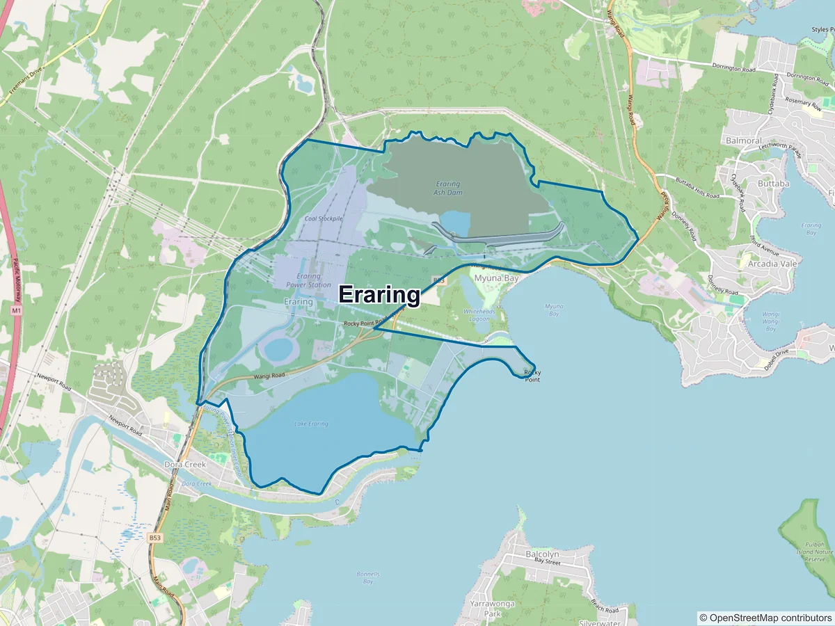 Map of Eraring, NSW, Australia