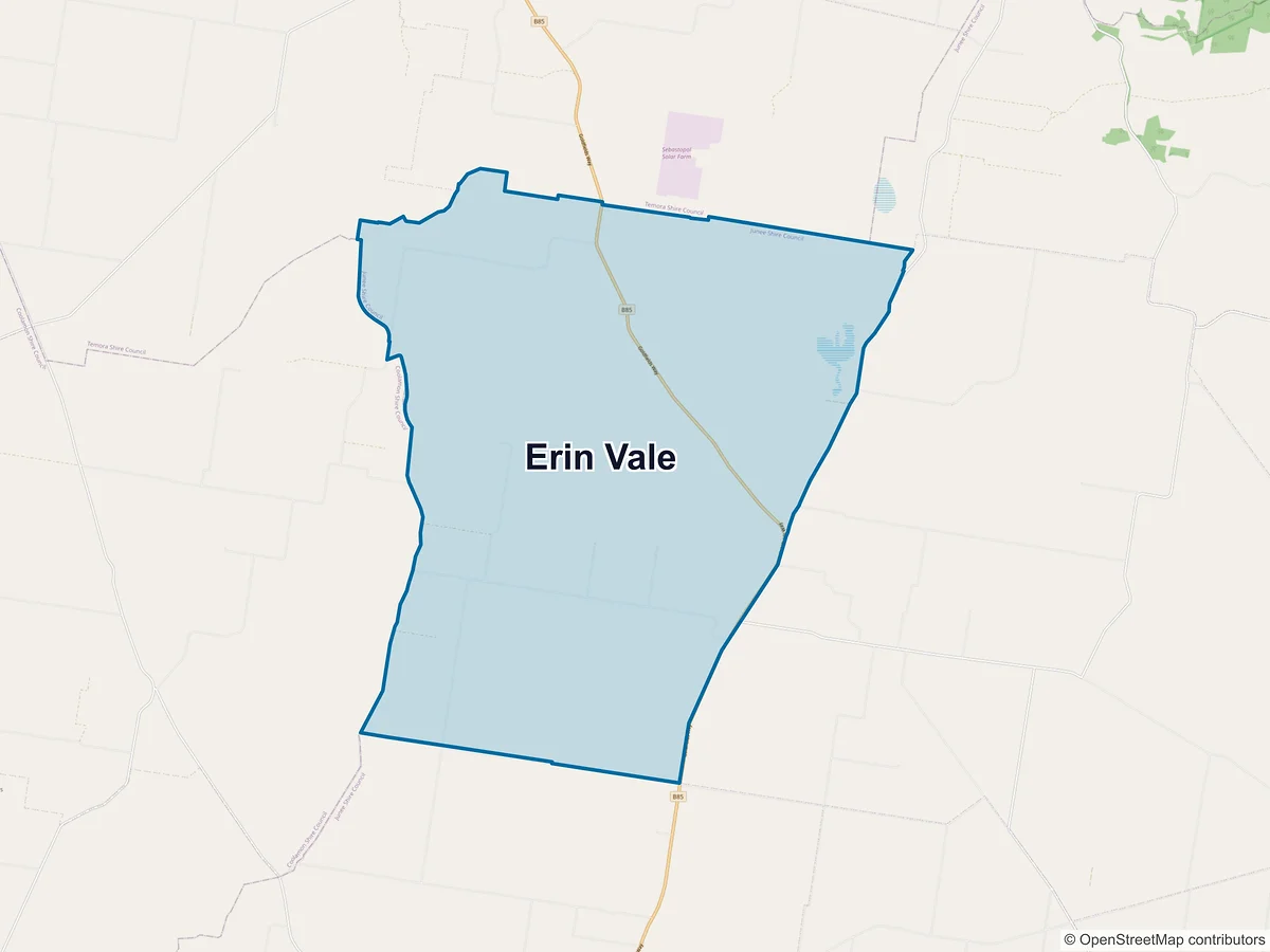 Map of Erin Vale, NSW, Australia