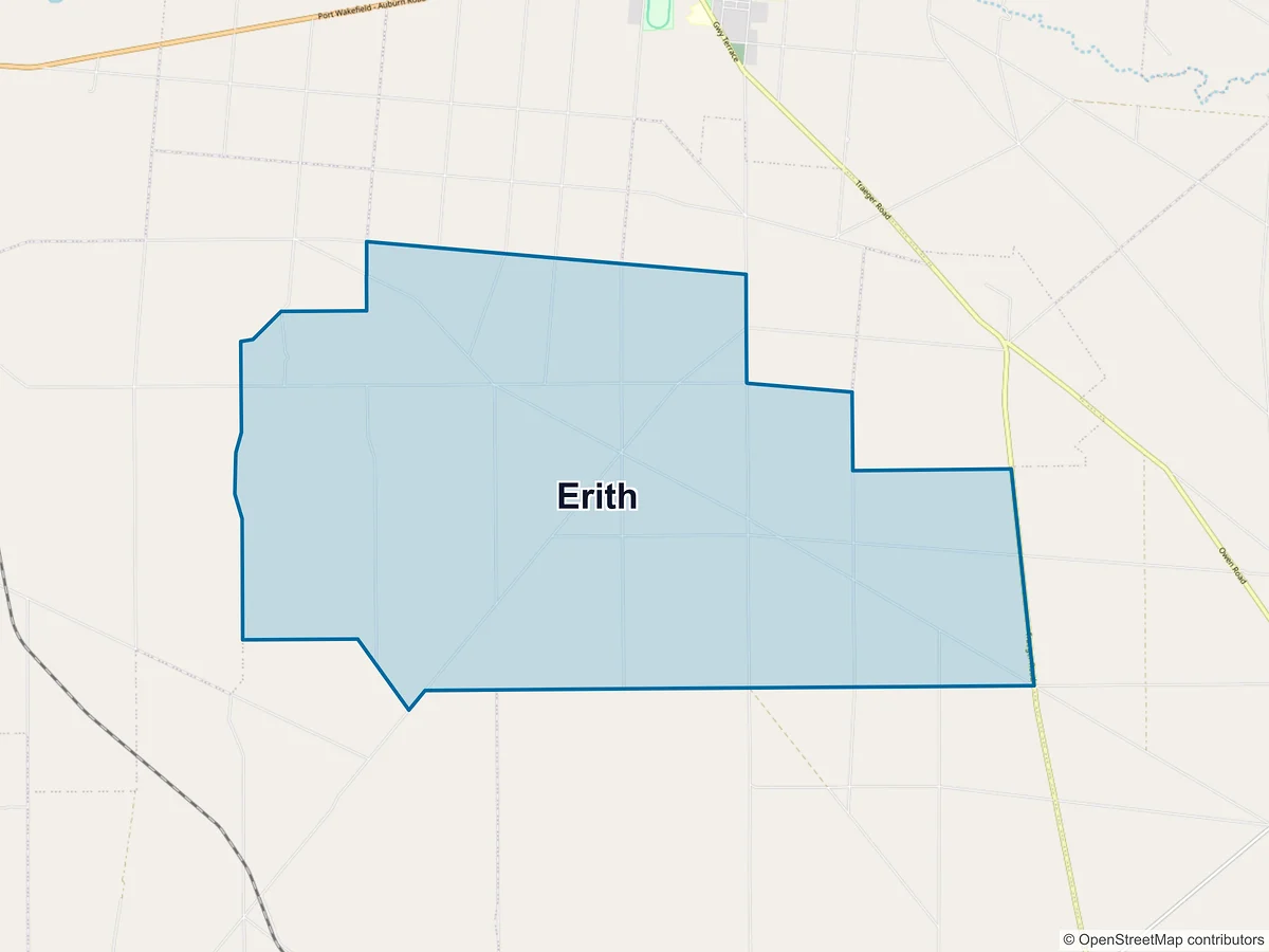 Map of Erith, SA, Australia