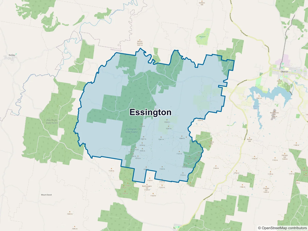 Map of Essington, NSW, Australia