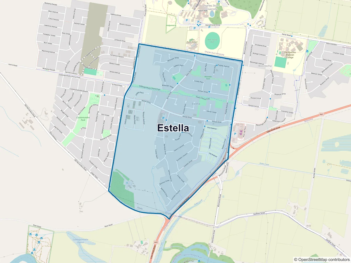 Map of Estella, NSW, Australia