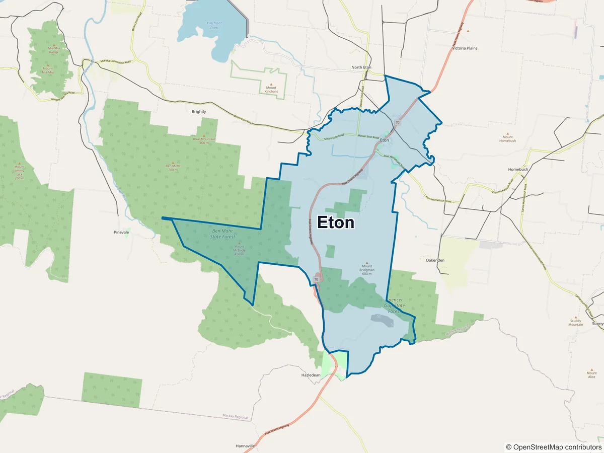 Map of Eton, QLD, Australia
