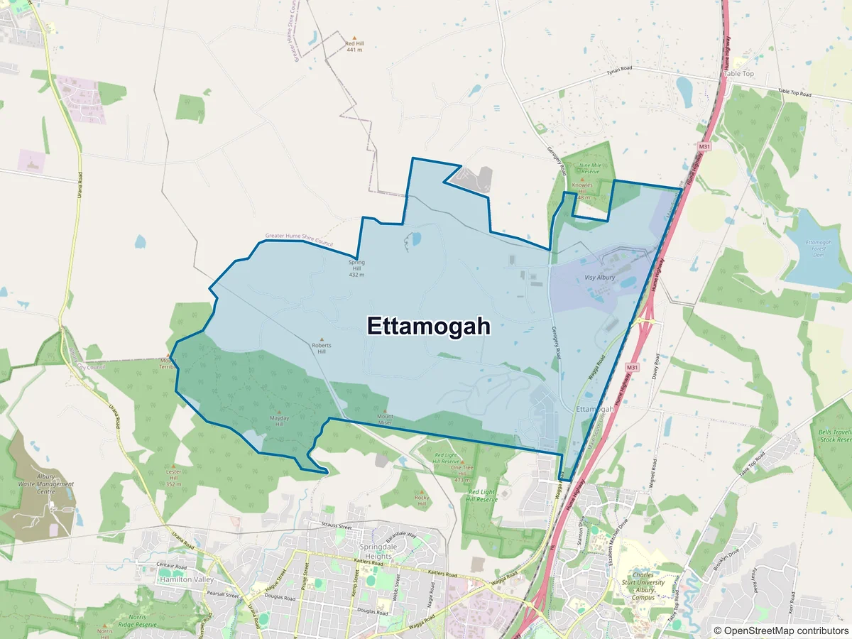 Map of Ettamogah, NSW, Australia