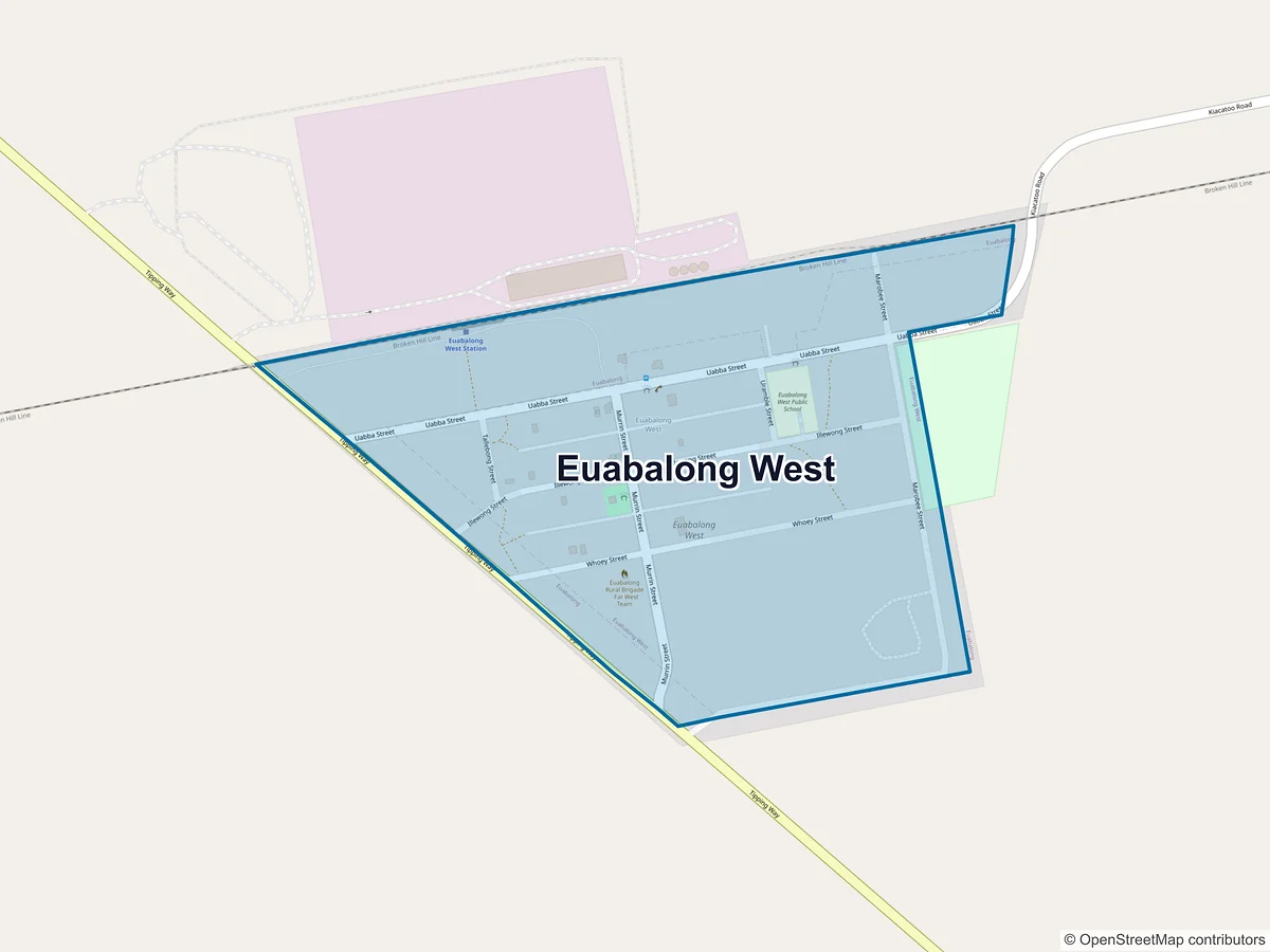 Map of Euabalong West, NSW, Australia