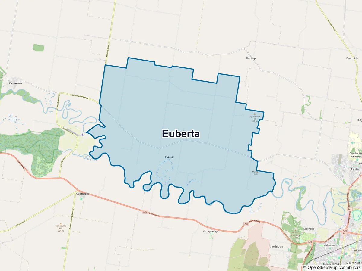 Map of Euberta, NSW, Australia