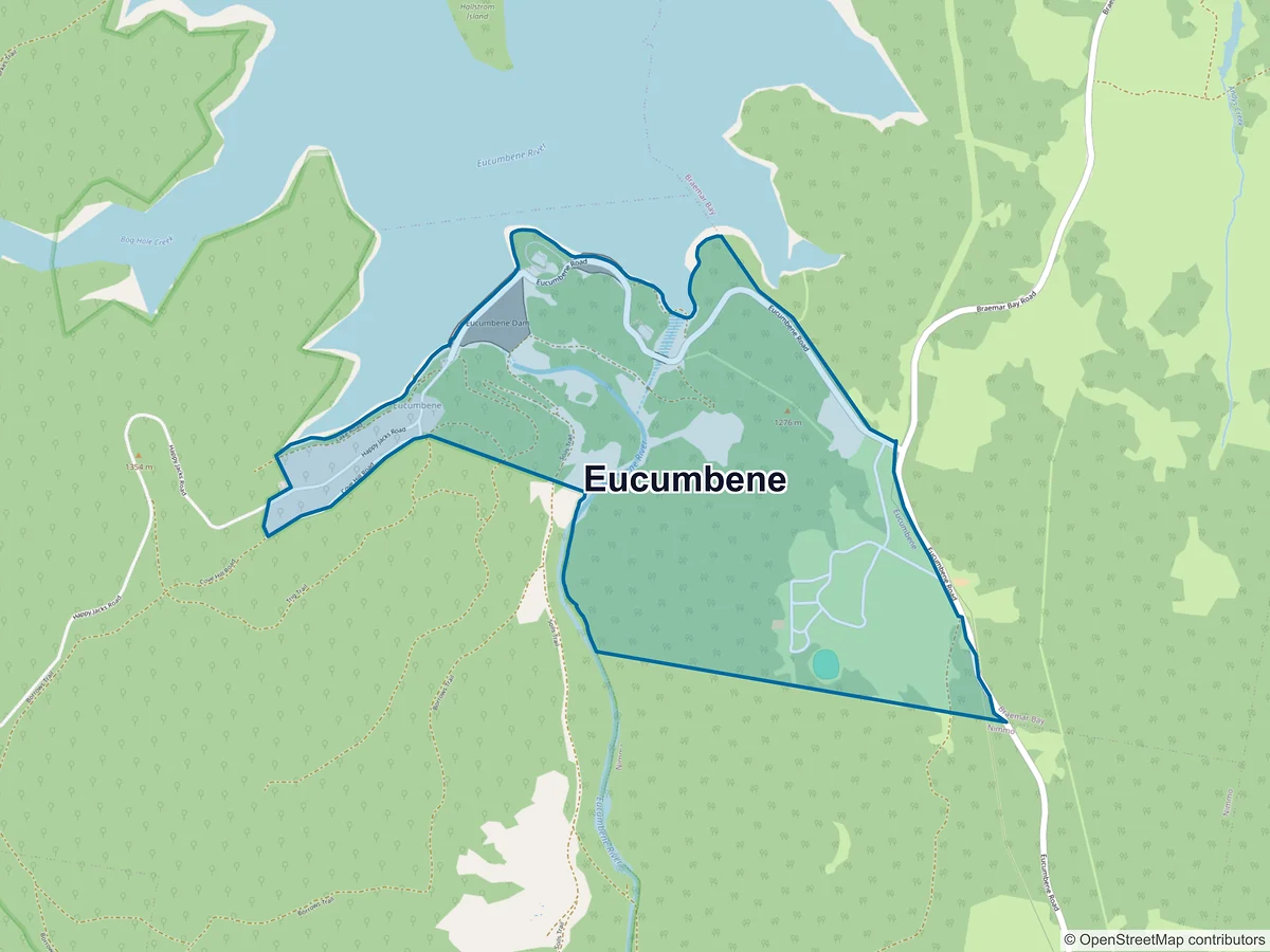 Map of Eucumbene, NSW, Australia