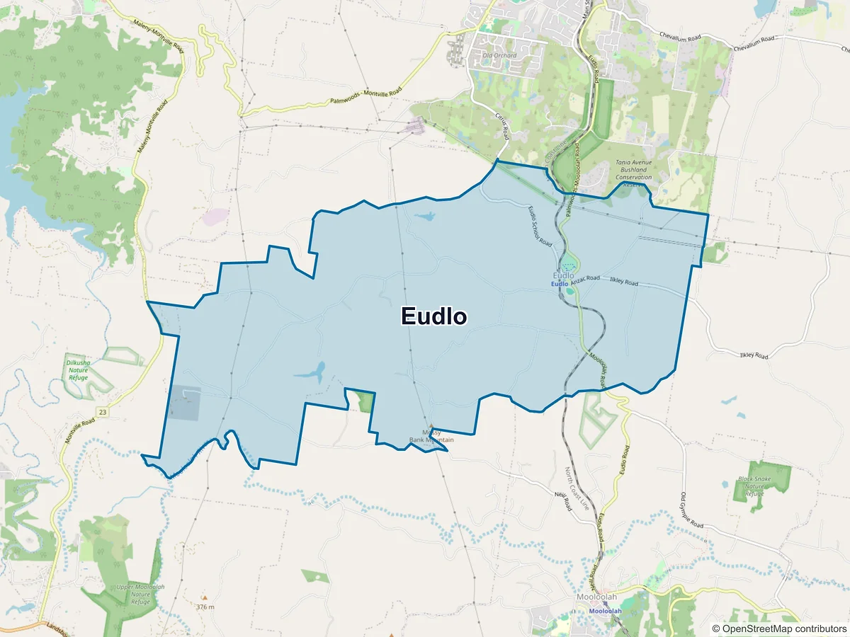 Map of Eudlo, QLD, Australia