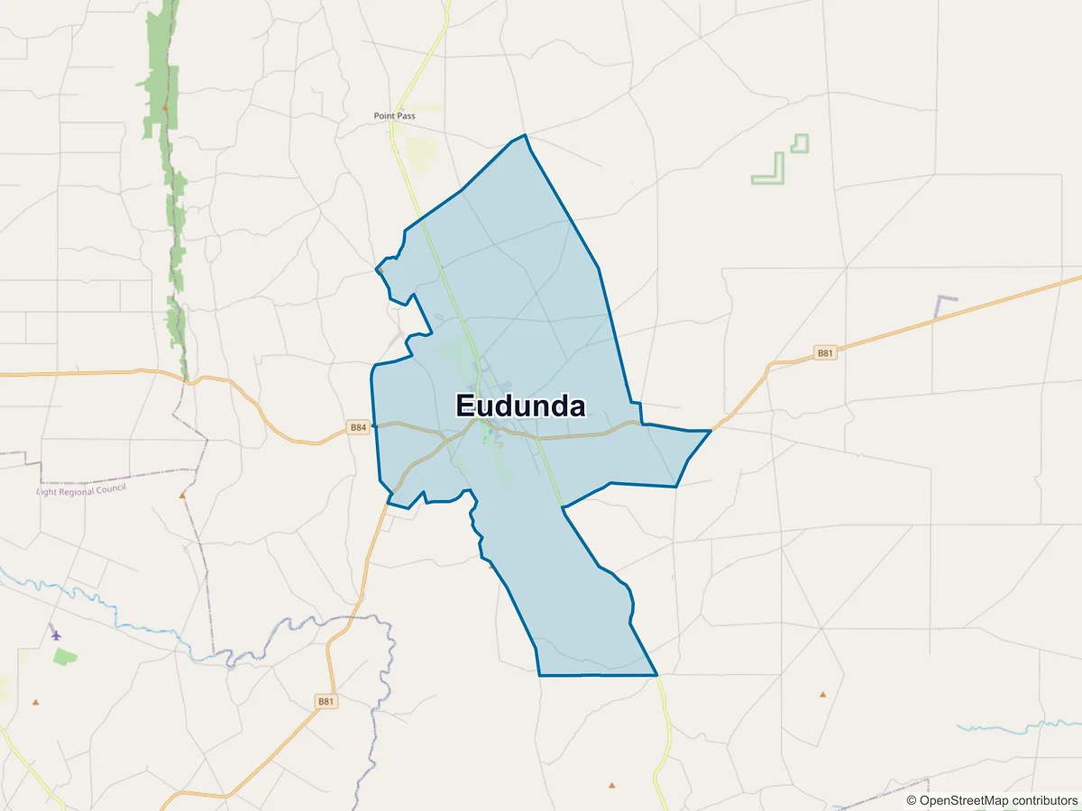 Map of Eudunda, SA, Australia
