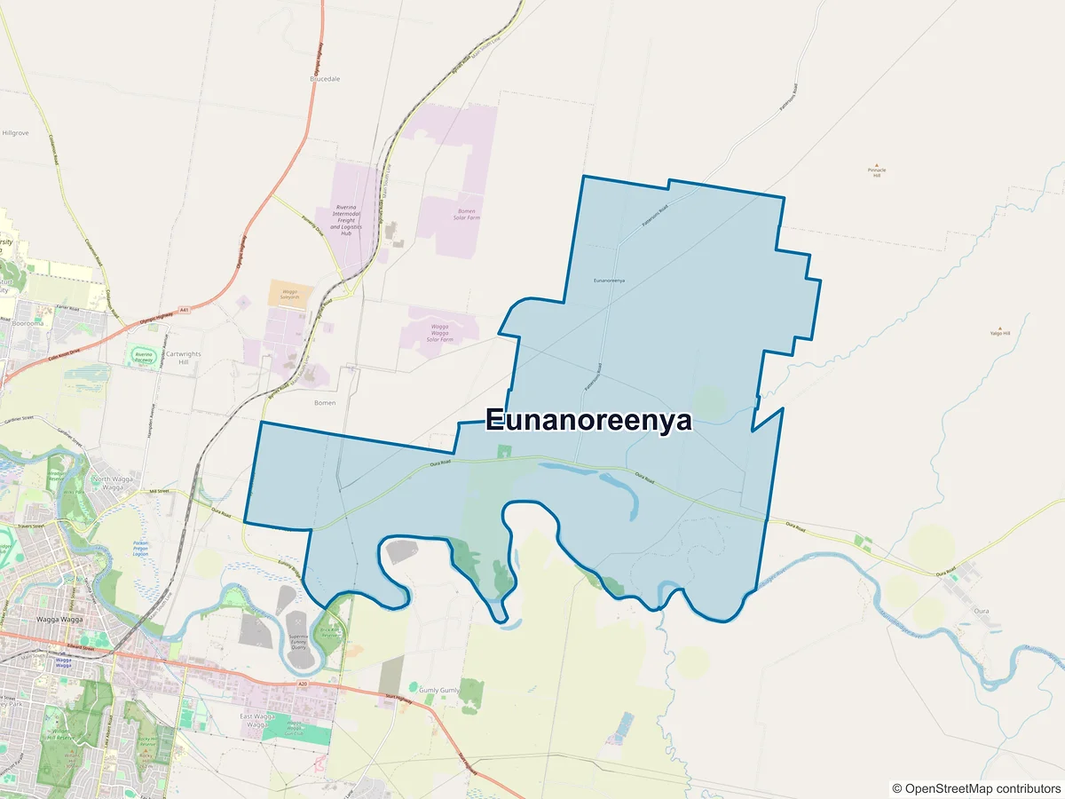 Map of Eunanoreenya, NSW, Australia