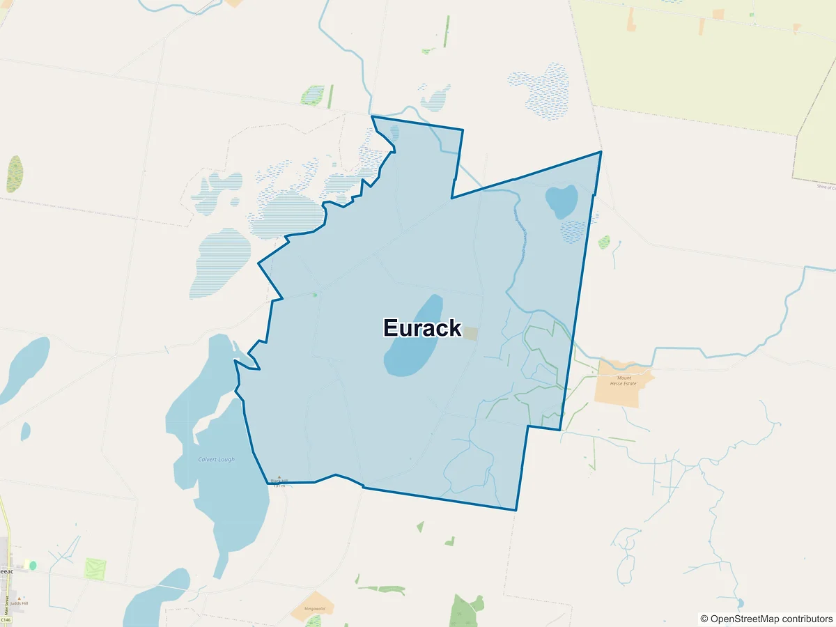Map of Eurack, VIC, Australia