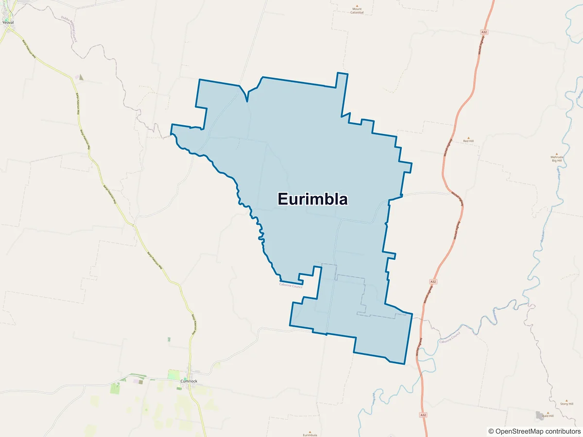 Map of Eurimbla, NSW, Australia