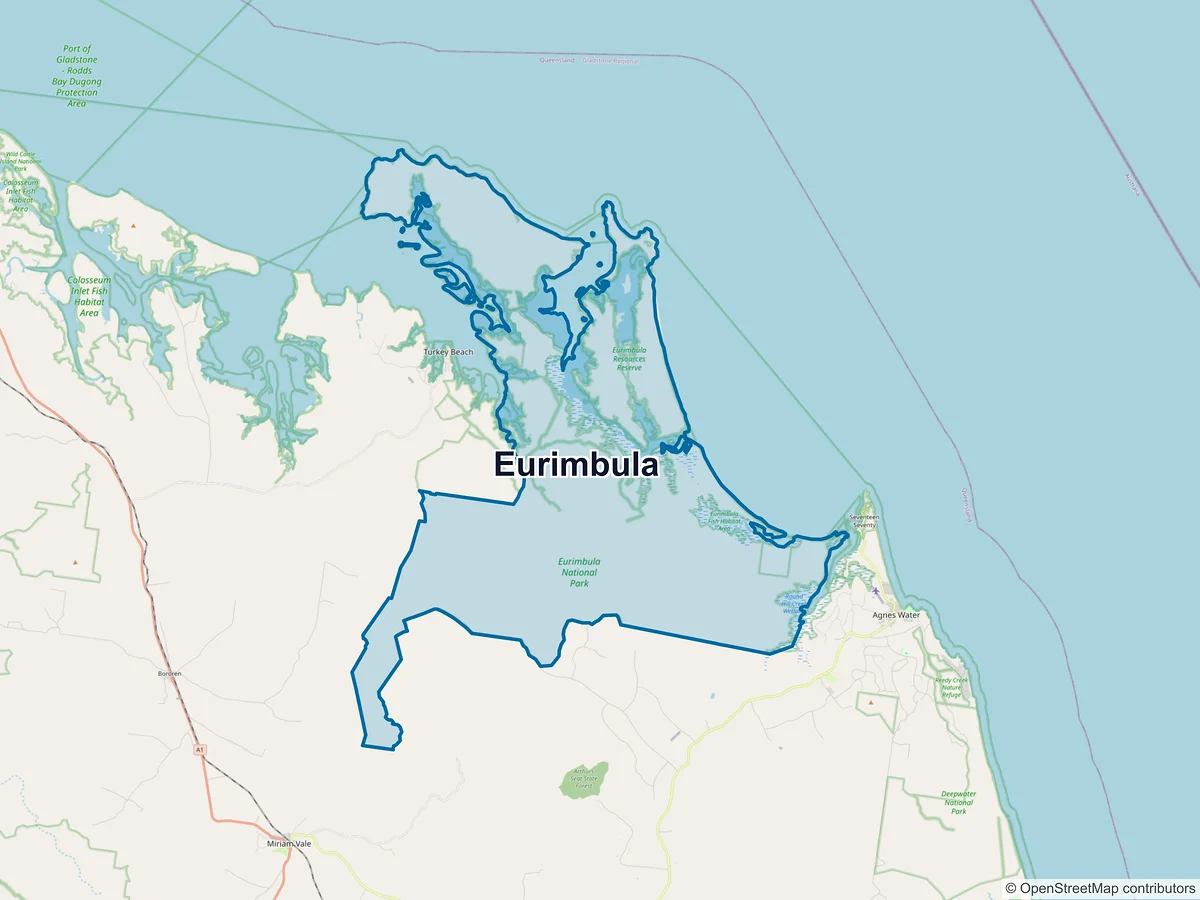 Map of Eurimbula, QLD, Australia