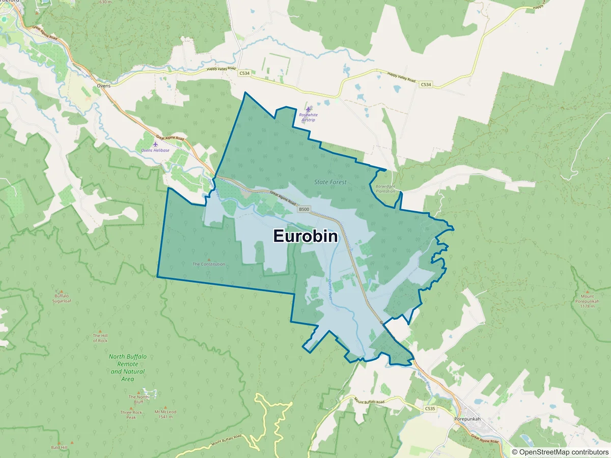 Map of Eurobin, VIC, Australia