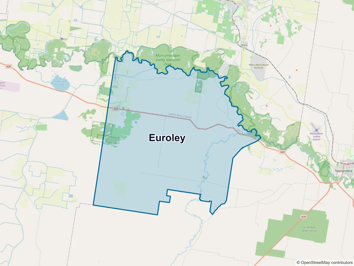 Map of Euroley, NSW, Australia
