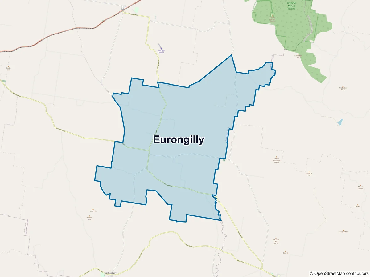 Map of Eurongilly, NSW, Australia