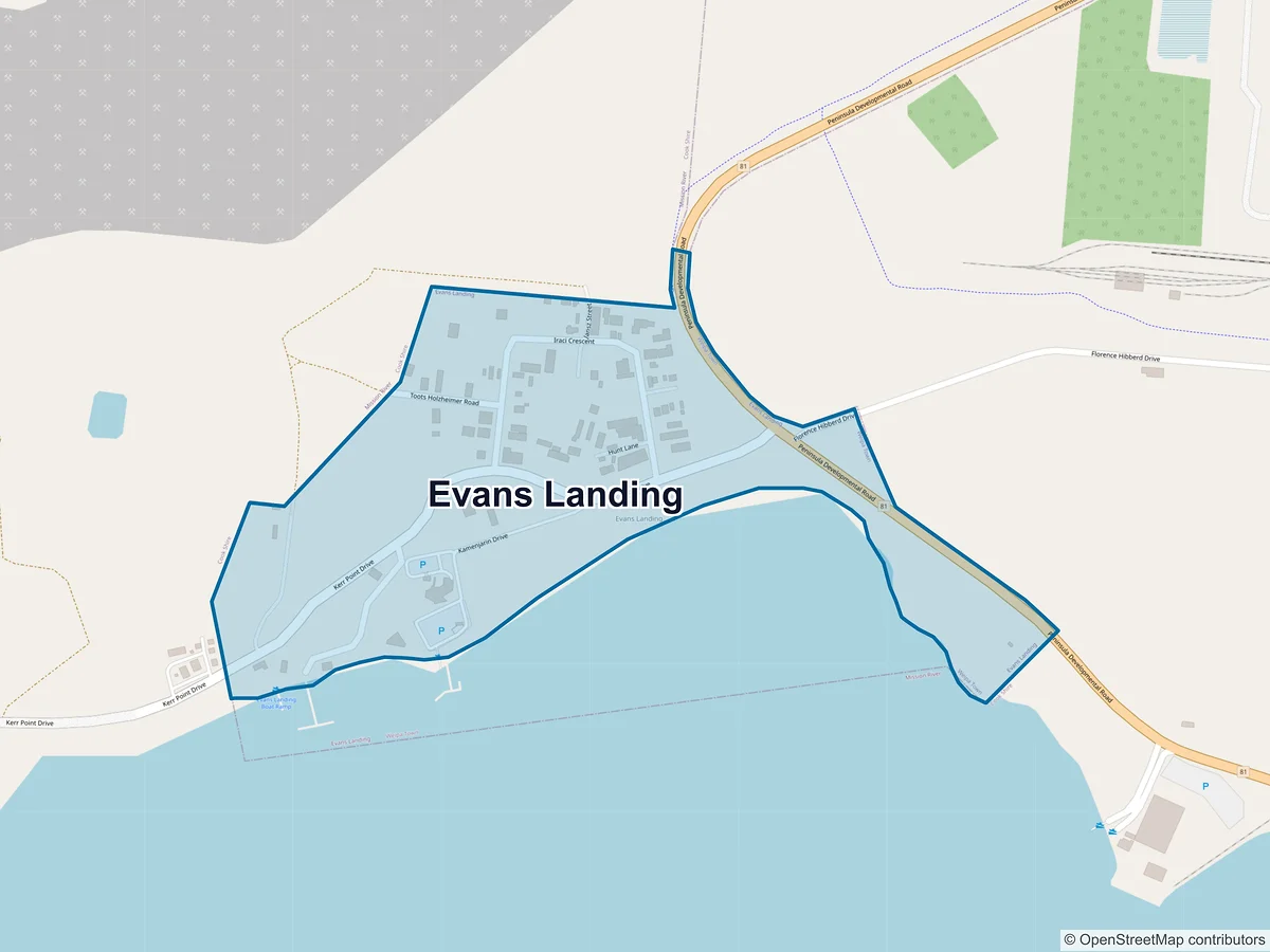 Map of Evans Landing, QLD, Australia