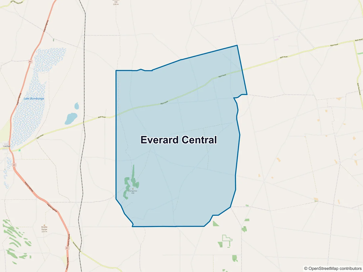 Map of Everard Central, SA, Australia