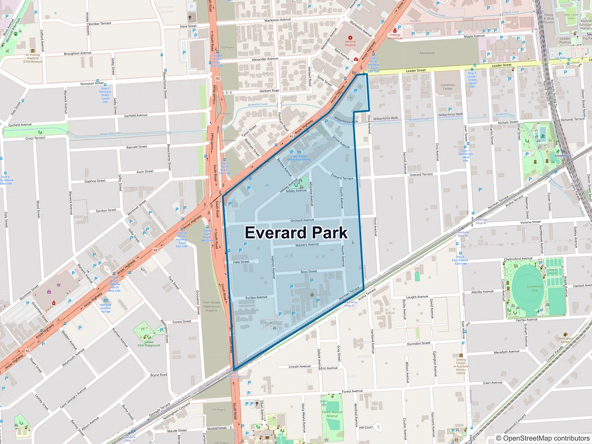 Map of Everard Park, SA, Australia